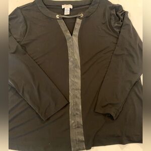 Carmen black long sleeve top